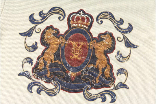 YADcrew Horse Vintage Print Waffle Long Sleeve Tee | Face 3 Face