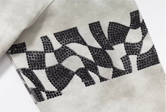 YADcrew Dirty Washed Circus Star Studded Long Sleeve Tee | Face 3 Face