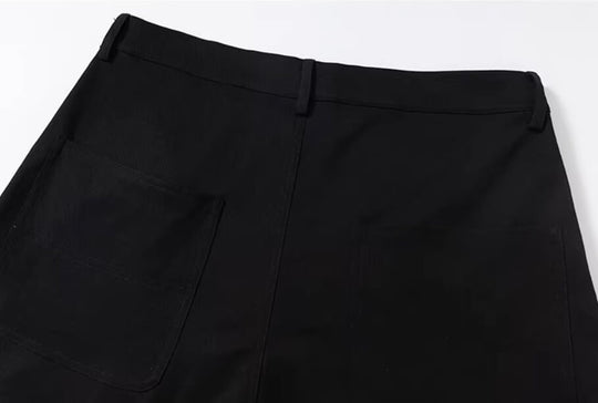 YADcrew Turquoise Studded Tucked Machete Black Pants | Face 3 Face