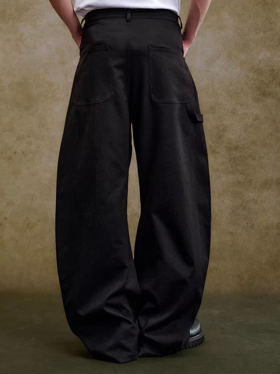 YADcrew Turquoise Studded Tucked Machete Black Pants | Face 3 Face