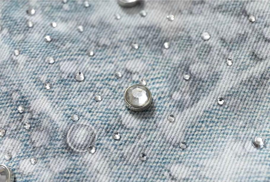 YADcrew 3D Digital Print Rhinestone Machete Jeans | Face 3 Face