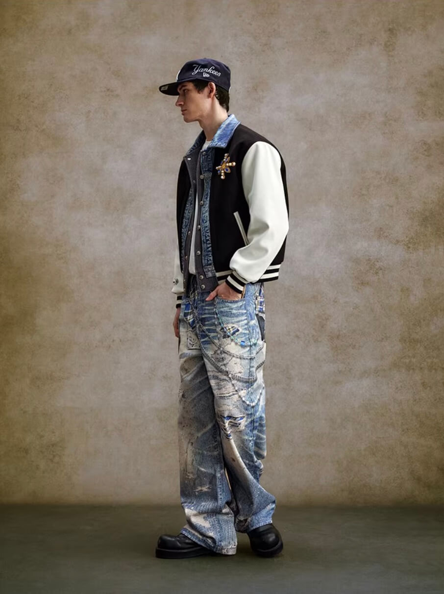 YADcrew Twisted Check Shirt 3D Digital Print Jeans | Face 3 Face