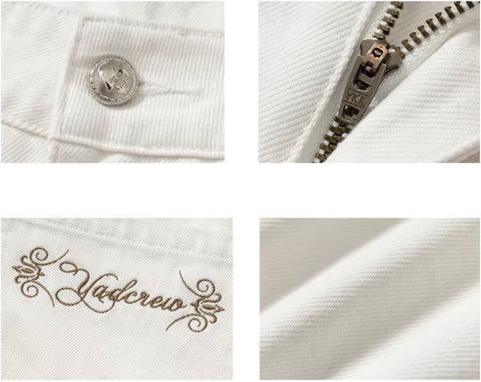 YADcrew 3D Embossed White Distressed Jeans | Face 3 Face