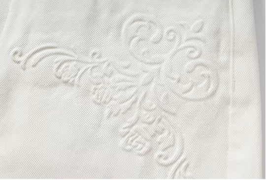 YADcrew 3D Embossed White Distressed Jeans | Face 3 Face