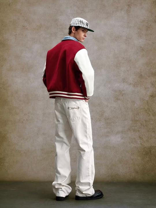 YADcrew 3D Embossed White Distressed Jeans | Face 3 Face