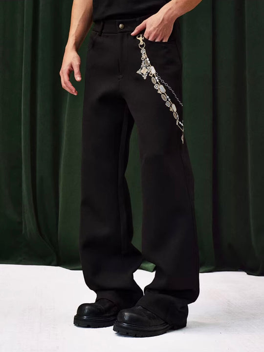 YADcrew Chain Embroidered Western Pants | Face 3 Face