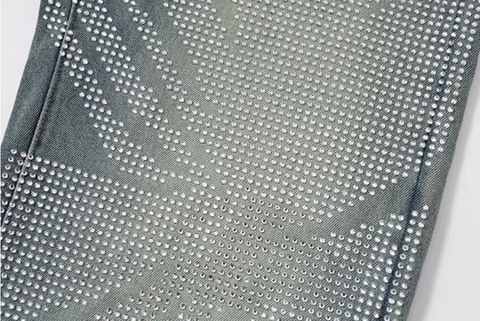 YADcrew Jeweled Rhinestone Whisker Washed Jeans | Face 3 Face