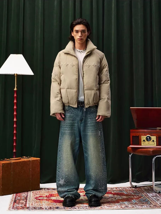 YADcrew Jeweled Rhinestone Star Washed Jeans | Face 3 Face