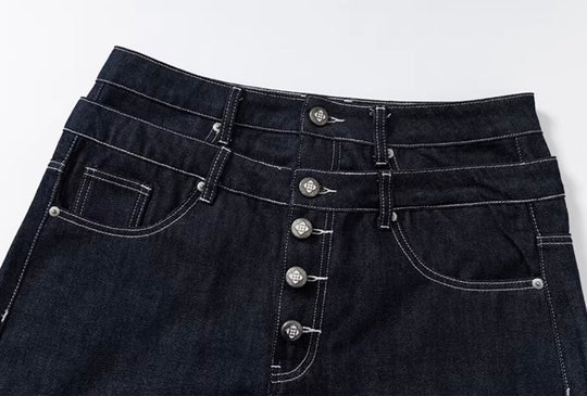 YADcrew Double Waist Buttoned Jeans | Face 3 Face