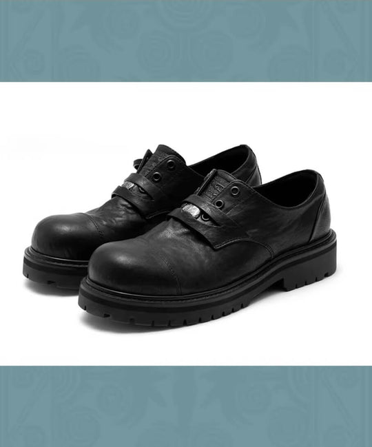 YADcrew Washed Horsehide Leather Platform Dress Shoes | Face 3 Face