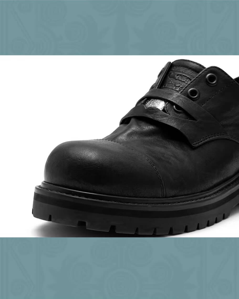 YADcrew Washed Horsehide Leather Platform Dress Shoes | Face 3 Face