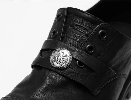 YADcrew Washed Horsehide Leather Platform Dress Shoes | Face 3 Face