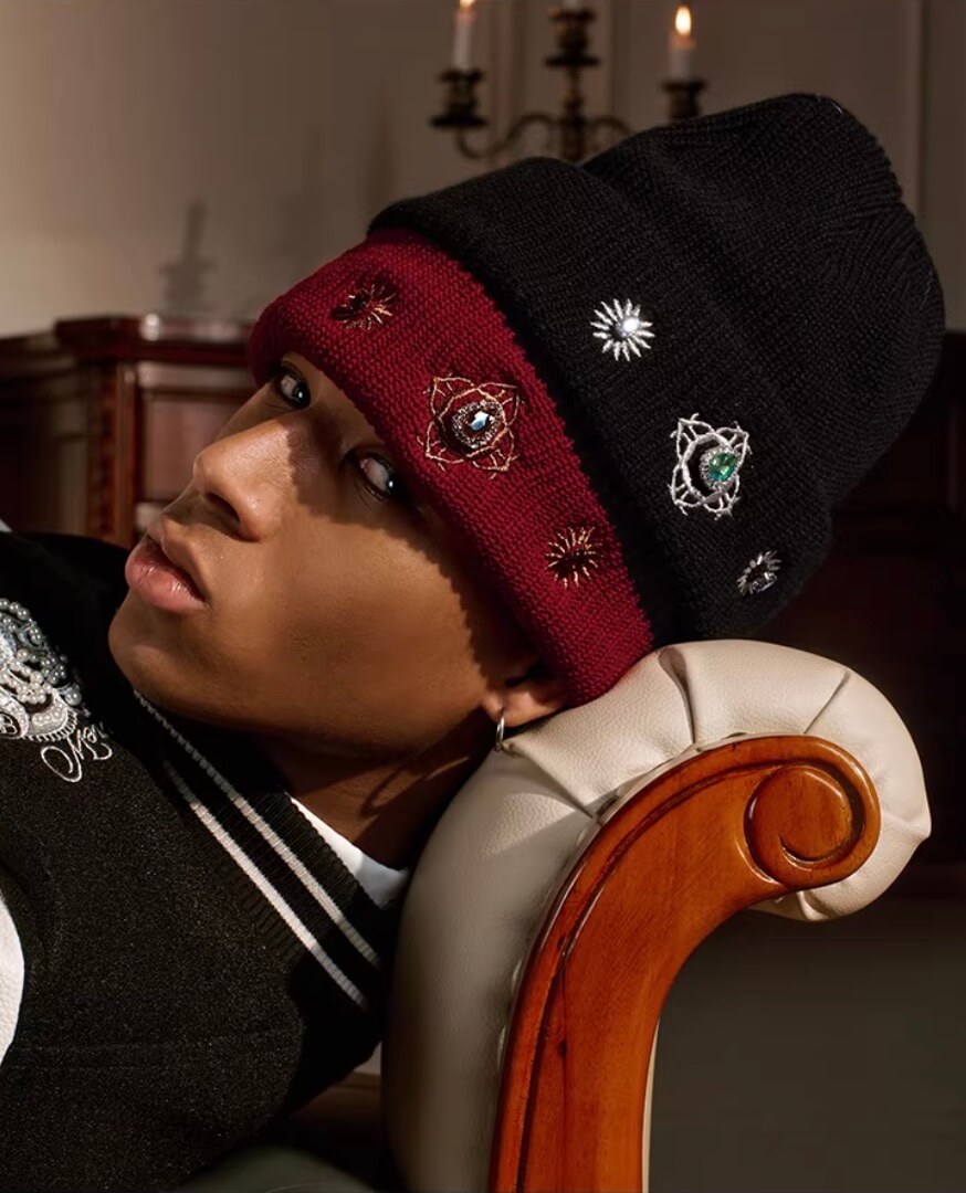 YADcrew Gemstone Embellished Knit Beanie | Face 3 Face