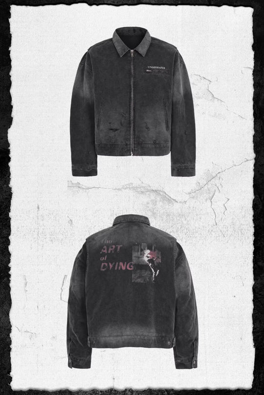 UNDERWATER Dying Art Gradient Washed Aged Detroit Jacket | Face 3 Face