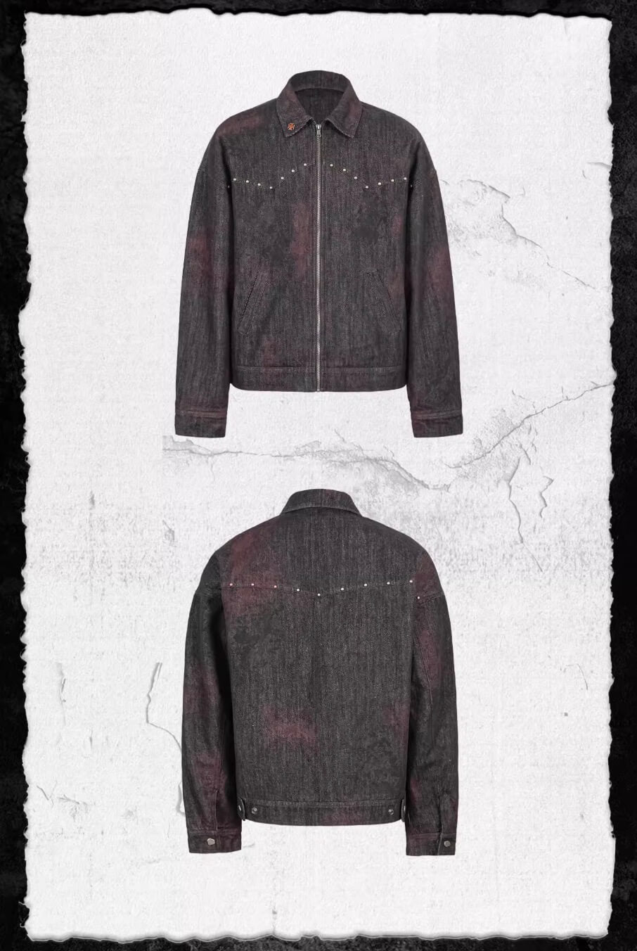 UNDERWATER Studded Western Denim Jacket | Face 3 Face