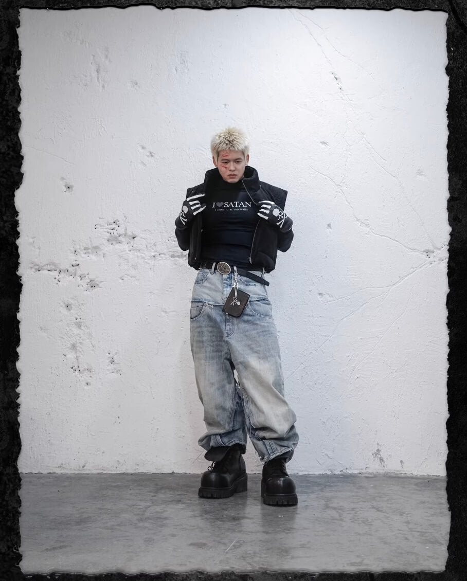 UNDERWATER Demon Horn Removable Hood Down Vest | Face 3 Face