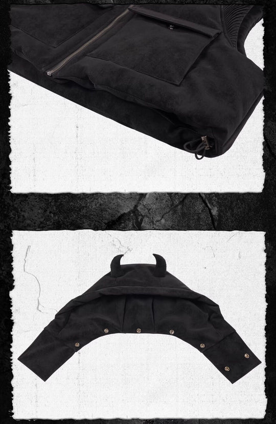 UNDERWATER Demon Horn Removable Hood Down Vest | Face 3 Face