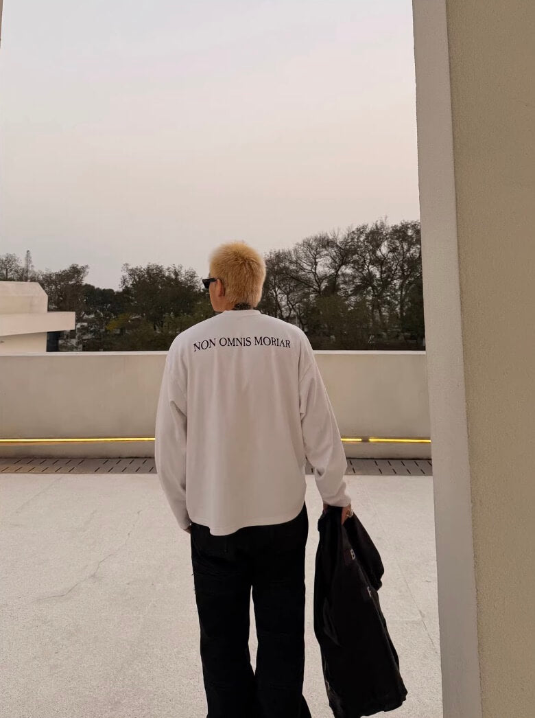 UNDERWATER White Thorn Ring Logo Print Long Sleeve Tee | Face 3 Face