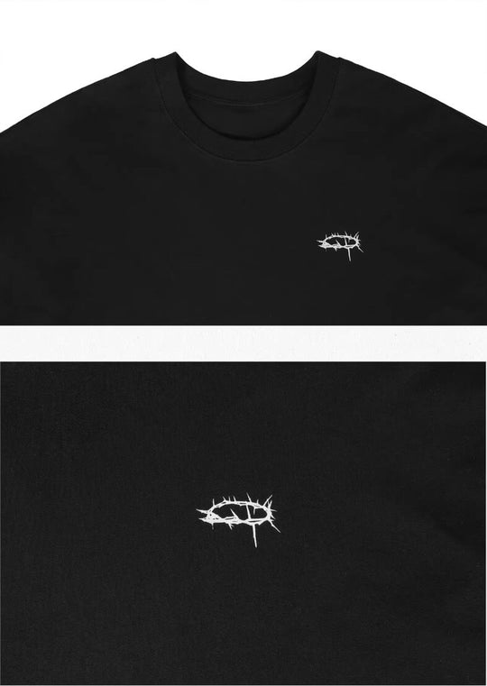 UNDERWATER Black Thorn Ring Logo Print Long Sleeve Tee | Face 3 Face