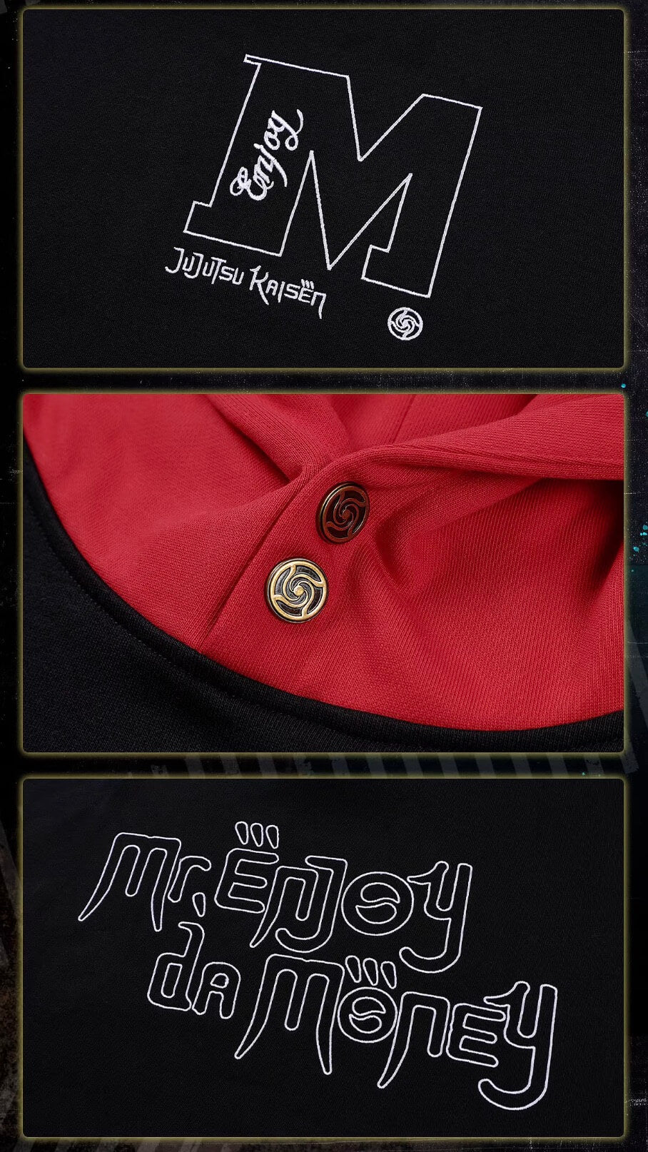 MEDM × Jujutsu Kaisen Yuji Itadori Colorblock Hoodie | Face 3 Face