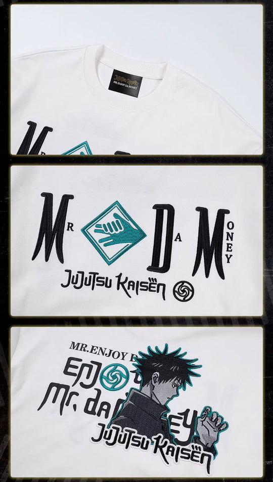 MEDM × Jujutsu Kaisen Character Print Embroidered Long Sleeve Tee | Face 3 Face