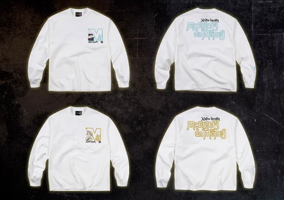MEDM × Jujutsu Kaisen Big M Logo Character Print Embroidered Long Sleeve Tee | Face 3 Face