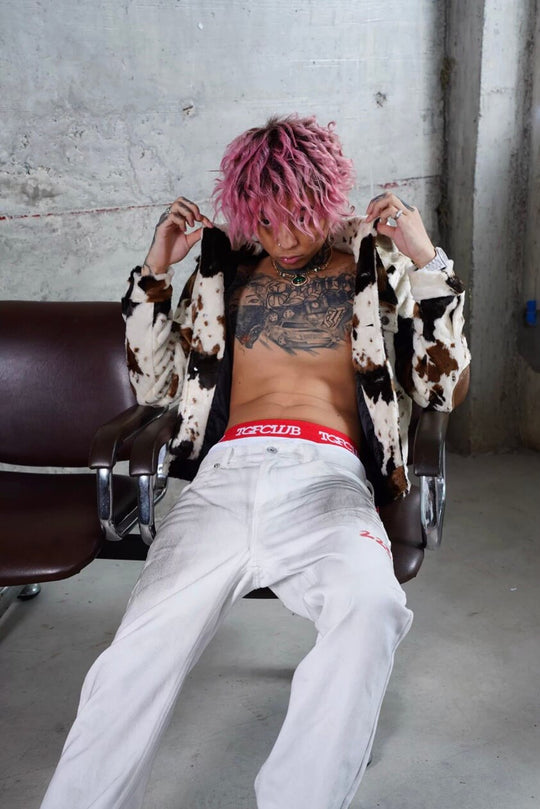 TGFCLUB Cow Print Faux Fur Leather Slim Fit Jacket | Face 3 Face