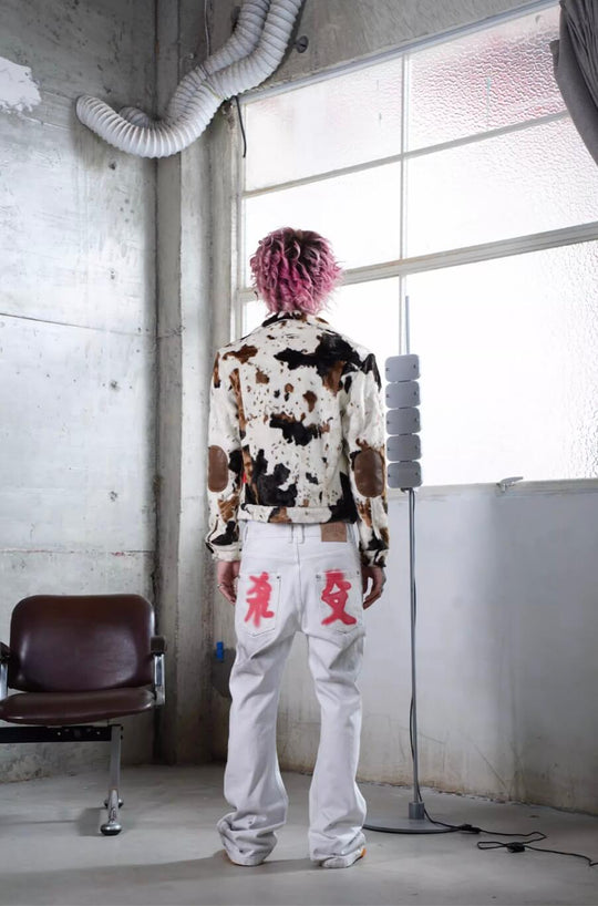 TGFCLUB Cow Print Faux Fur Leather Slim Fit Jacket | Face 3 Face