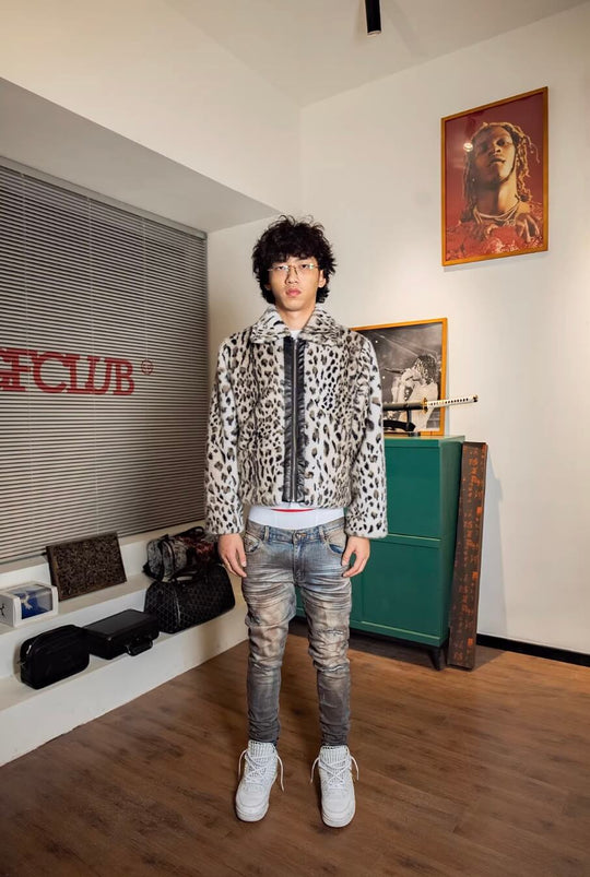 TGFCLUB Leopard Printed Faux Fur Jacket | Face 3 Face