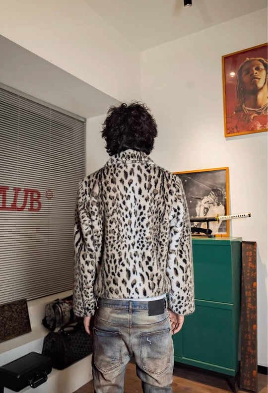 TGFCLUB Leopard Printed Faux Fur Jacket | Face 3 Face
