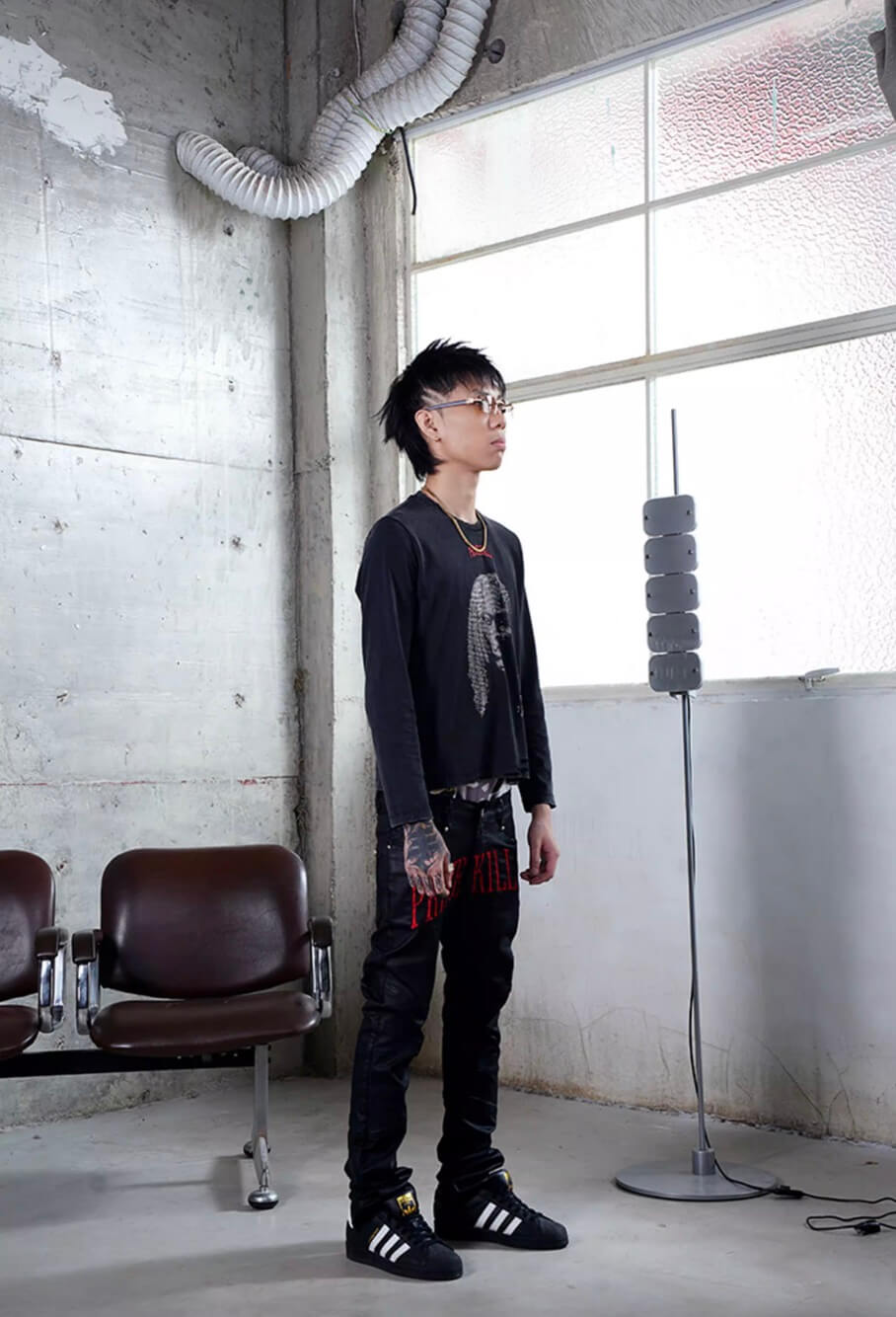 TGFCLUB PRIME KILLA Print Rhinestone Waxed Slim Fit Skinny Jeans | Face 3 Face