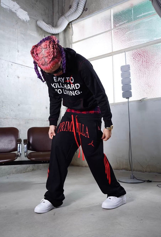 TGFCLUB PRIME KILLA Print Rhinestone Double Waist Sweatpants | Face 3 Face