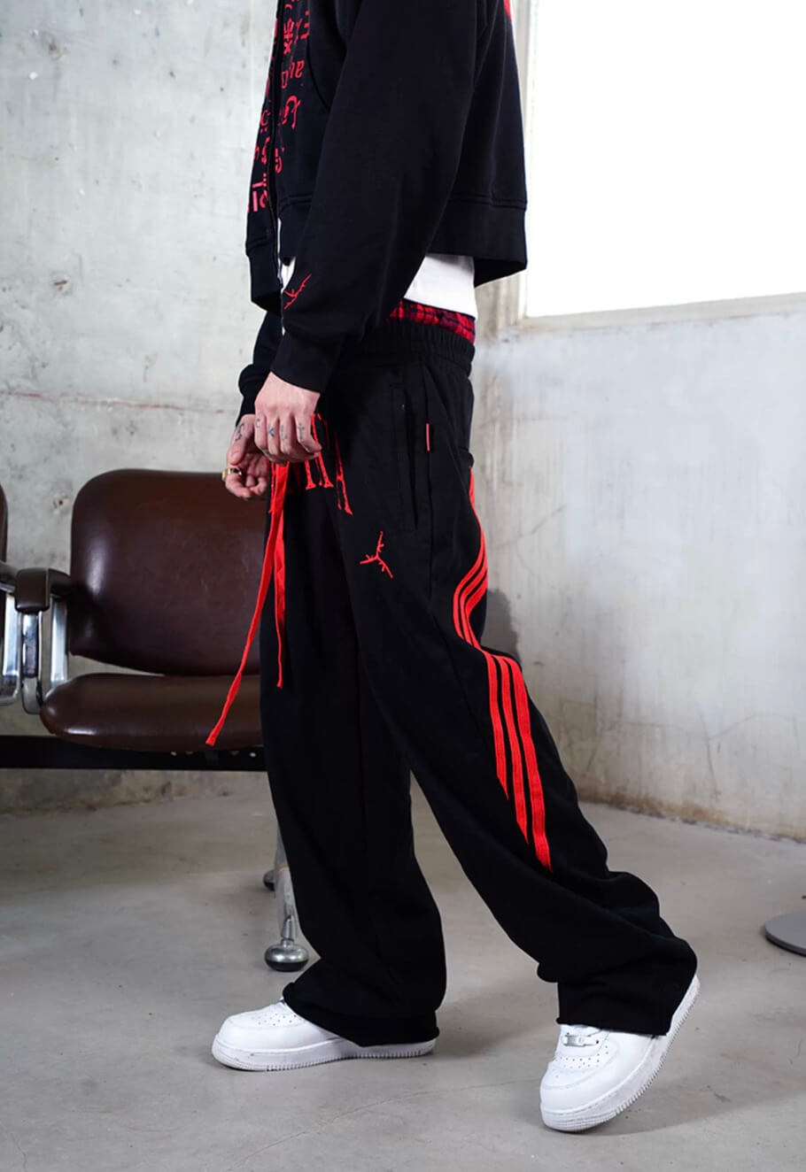 TGFCLUB PRIME KILLA Print Rhinestone Double Waist Sweatpants | Face 3 Face