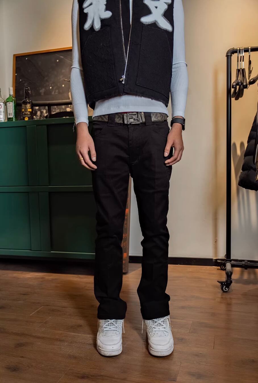 TGFCLUB Basic Slim Fit Flared Pants | Face 3 Face