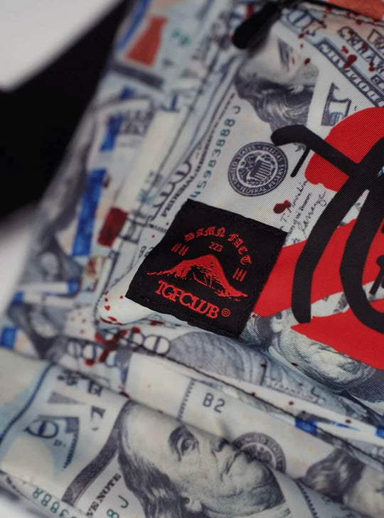 TGFCLUB Graffiti Dollar Bill All Over Printed Backpack | Face 3 Face
