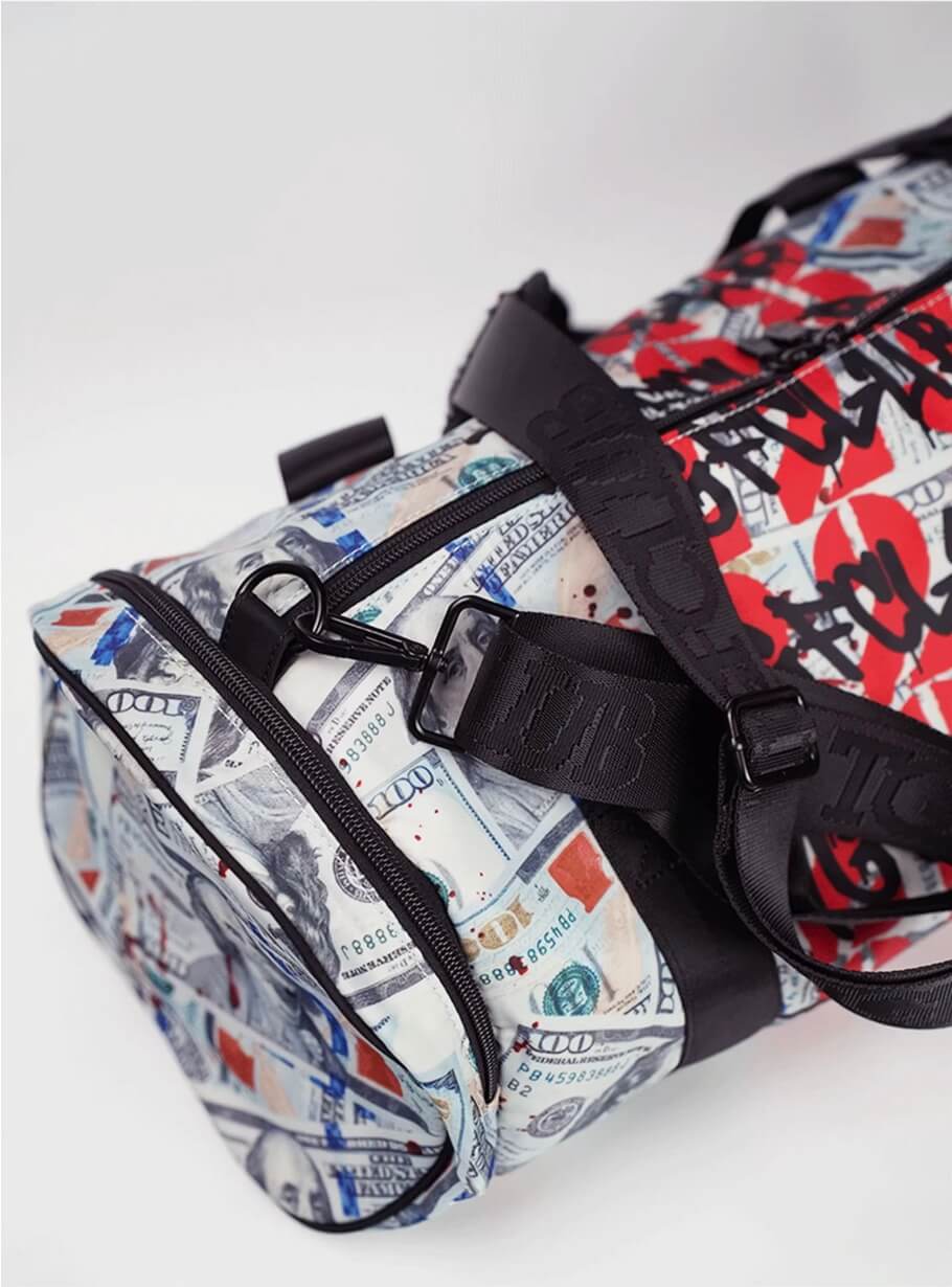 TGFCLUB Graffiti Dollar Bill All Over Printed Duffle Bag | Face 3 Face