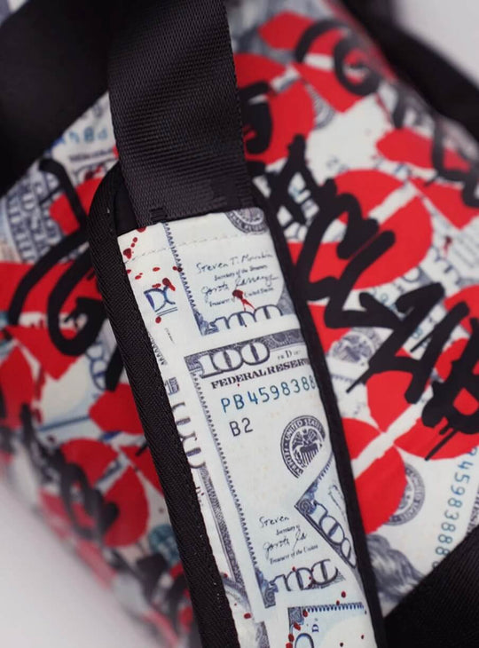 TGFCLUB Graffiti Dollar Bill All Over Printed Duffle Bag | Face 3 Face