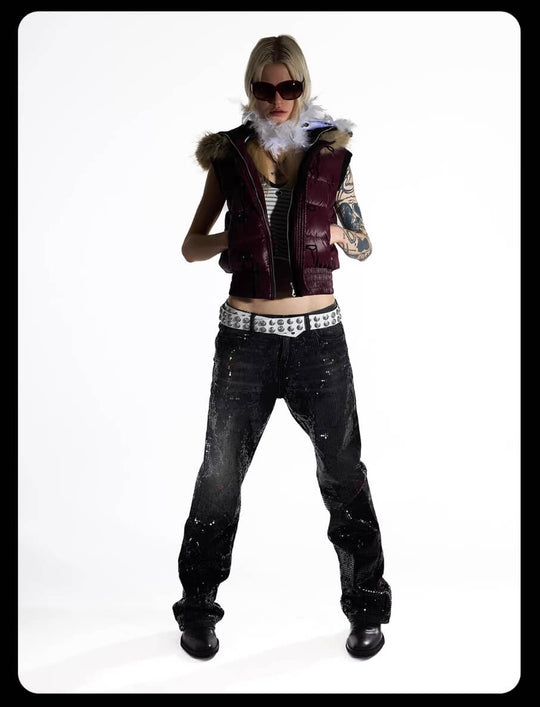 Night Lab All Over Sequined Distressed Jeans | Face 3 Face