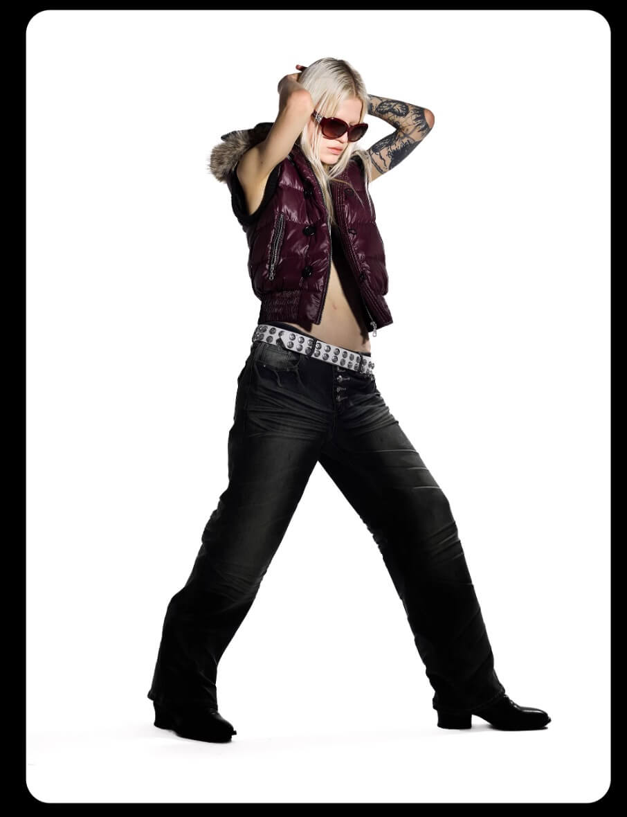 Night Lab Faux Fur Trim Hooded Down Vest | Face 3 Face