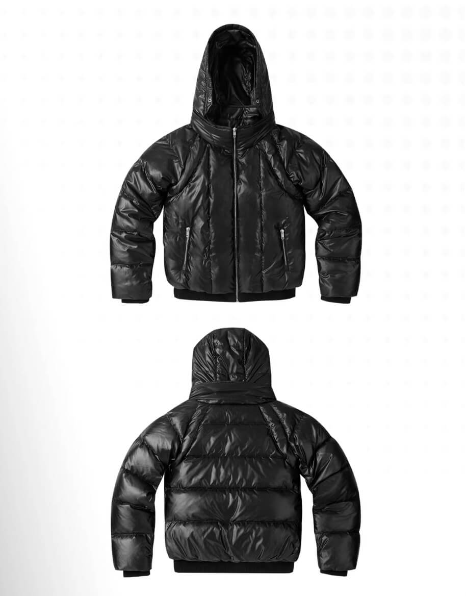 Night Lab Slim Fit Hooded Down Jacket | Face 3 Face