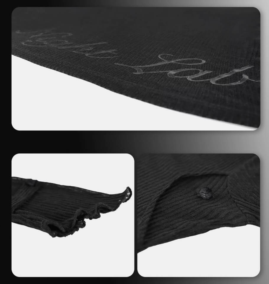 Night Lab Skeleton Embroidered Semi Sheer Slim Fit Long Sleeve Tee | Face 3 Face