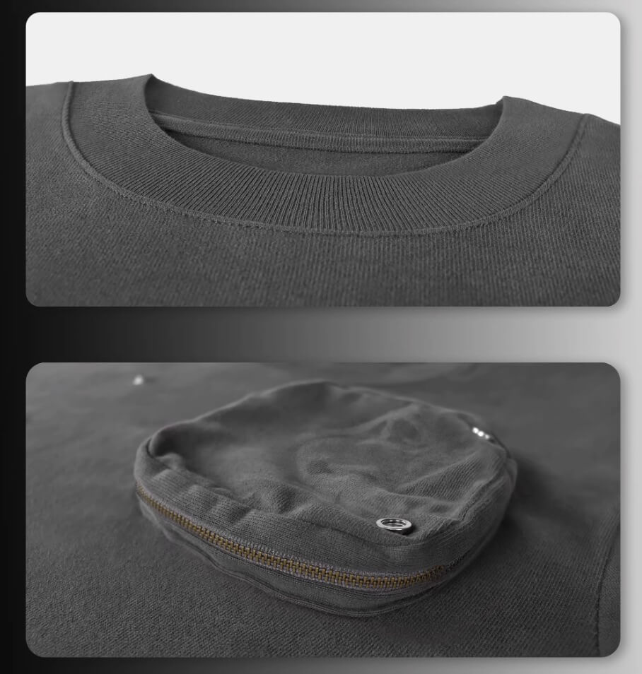 Night Lab Skeleton Print Zip Pocket Tee | Face 3 Face