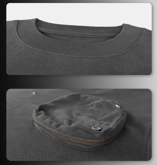 Night Lab Skeleton Print Zip Pocket Tee | Face 3 Face