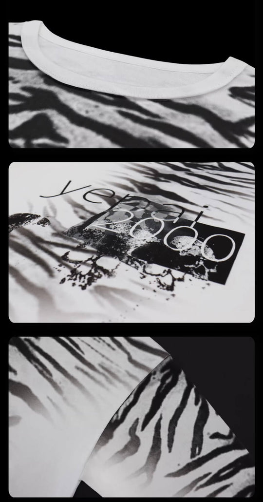 Night Lab Zebra Print Slim Fit Long Sleeve Tee | Face 3 Face