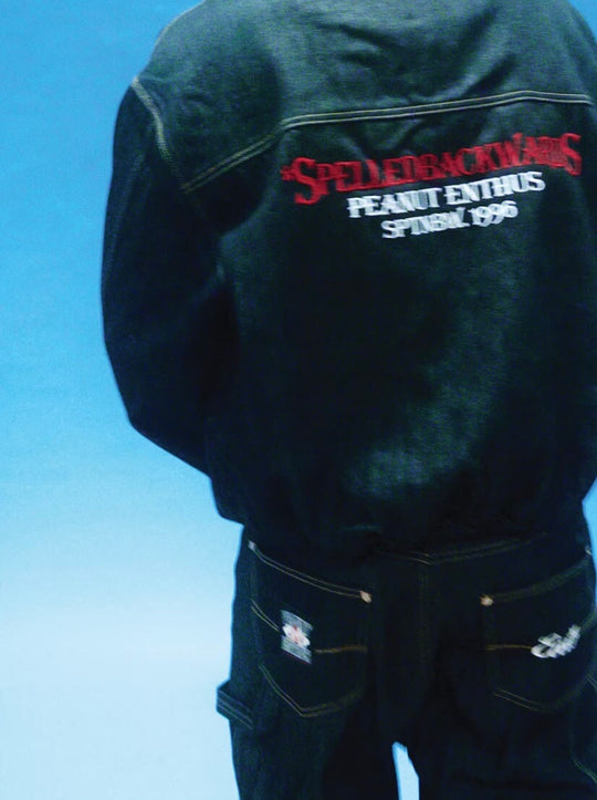 EVETS Embroidered Hooded Denim Jacket | Face 3 Face