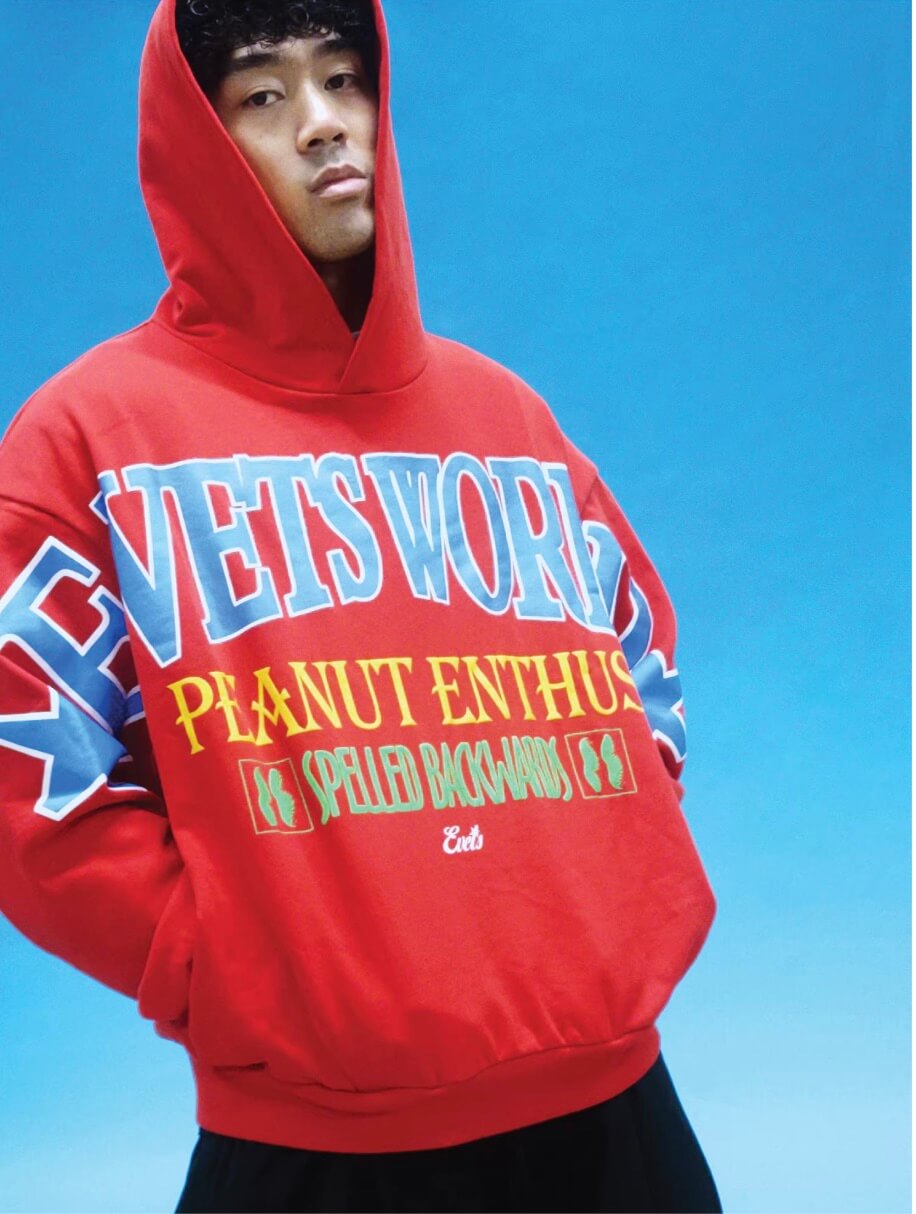 EVETS PEANUT ENTHUS Foam Print Hoodie | Face 3 Face