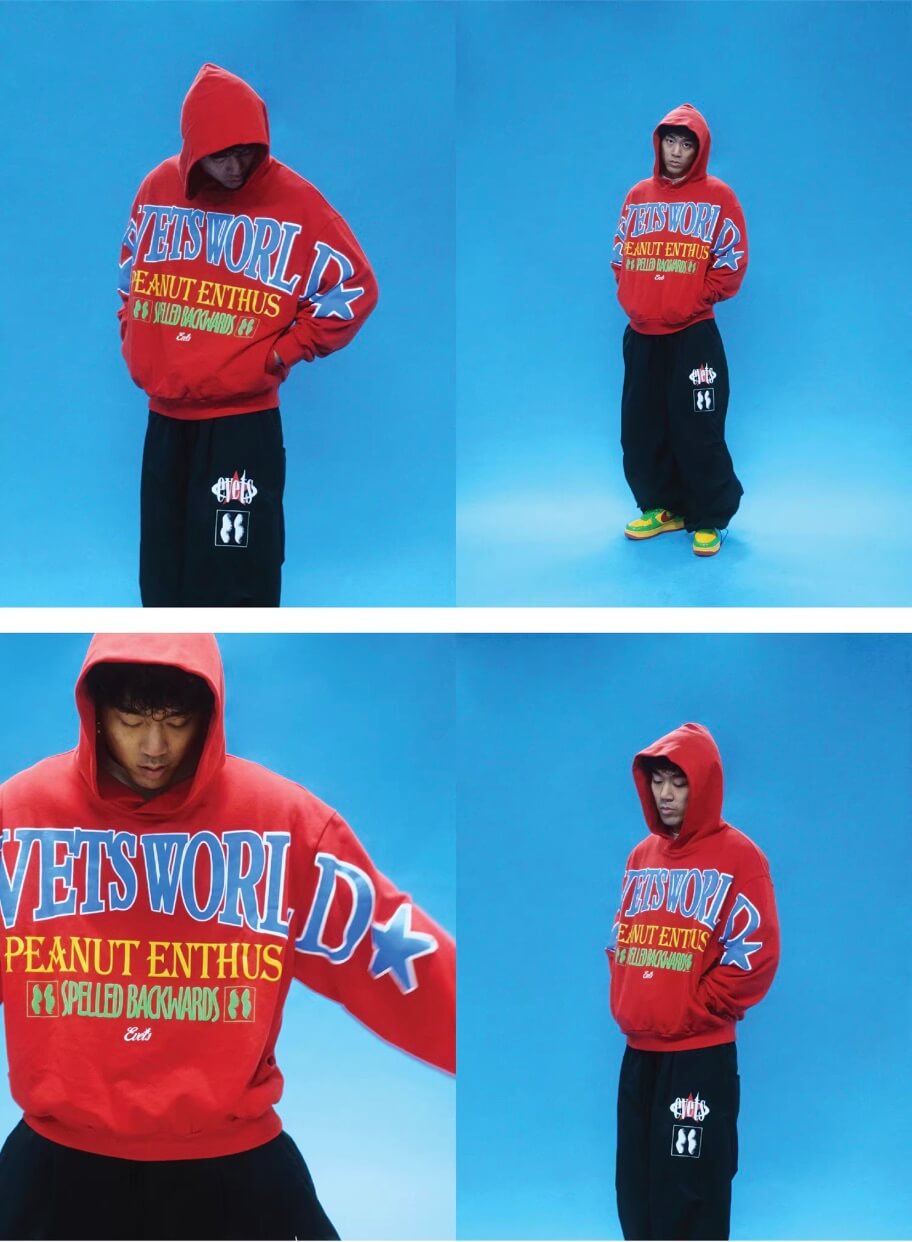 EVETS PEANUT ENTHUS Foam Print Hoodie | Face 3 Face