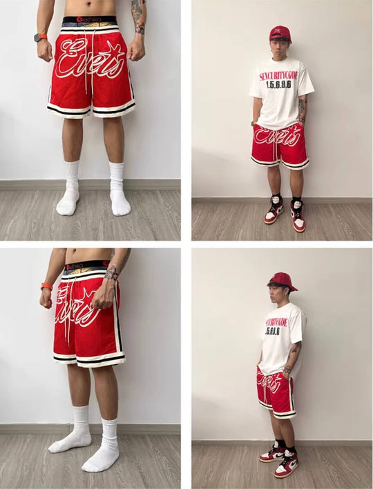 EVETS Color Block Logo Basketball Shorts | Face 3 Face