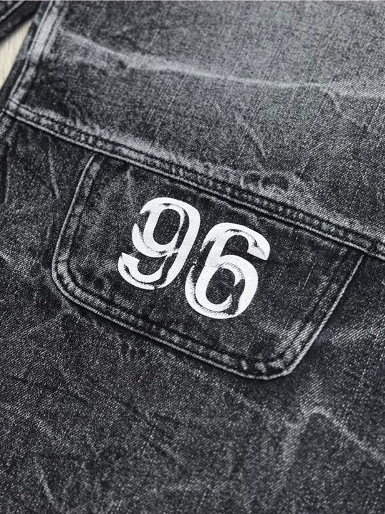 EVETS x LABT Heavy Lightning Whisker Washed Baggy Jeans | Face 3 Face