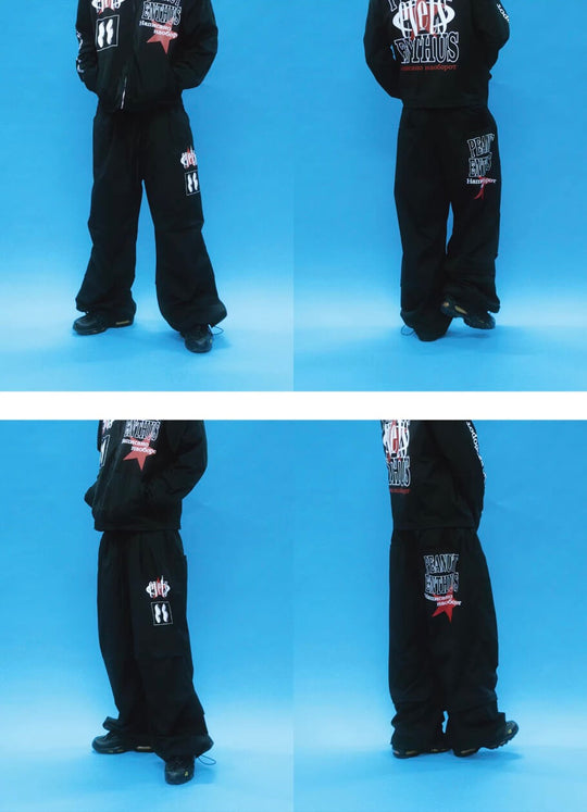 EVETS Pleated Baggy Paratrooper Pants | Face 3 Face